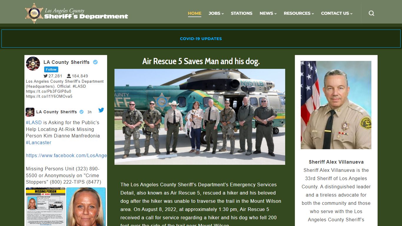 A Tradition of Service | Los Angeles County Sheriff's Department